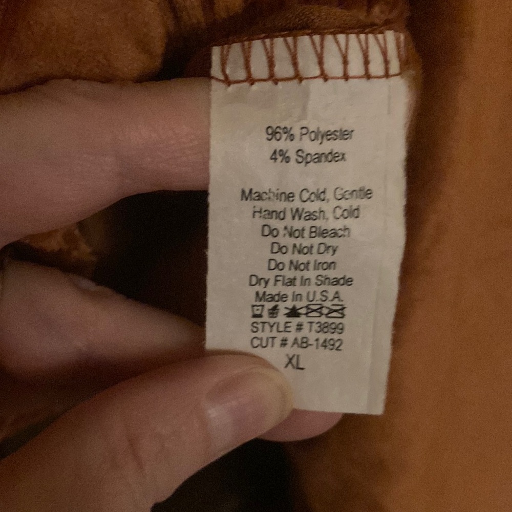 NWOT Chic Rust Copper Women's Velour Crop Top - Picture 7 of 7